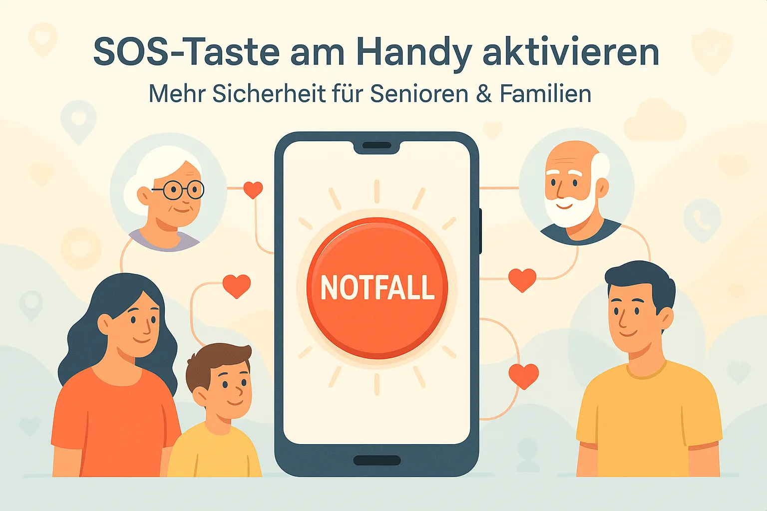 Beitragsbild: SOS-Taste im Smartphone aktivieren – Der große Hersteller-Guide für ältere Menschen & Familien