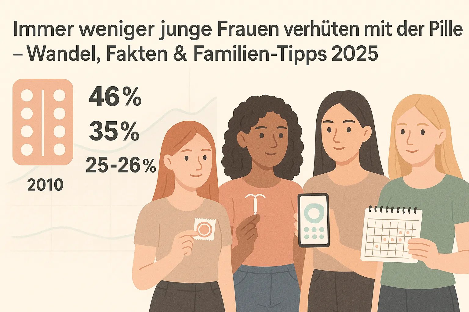 Beitragsbild: Weniger junge Frauen verhüten mit Pille: Fakten, Gründe & Familien-Tipps 2025