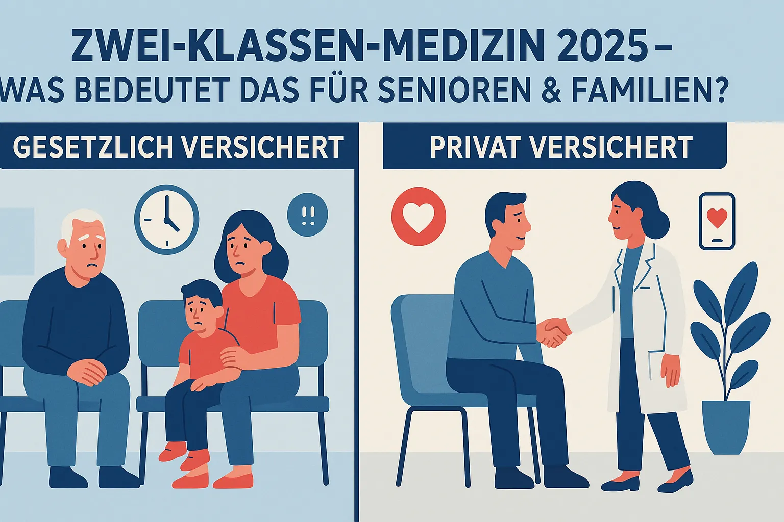 Beitragsbild: Zwei-Klassen-Medizin in Deutschland: Was bedeutet das für ältere Menschen und Familien?